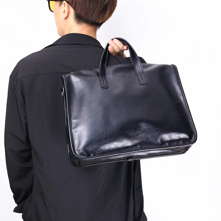 Casual portable shoulder bag for men, large-capacity cross-body Korean business travel computer bag, briefcase